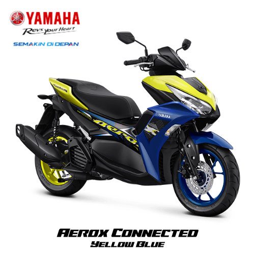 yamaha bandung - surya putra motor - aerox connected - yellow blue